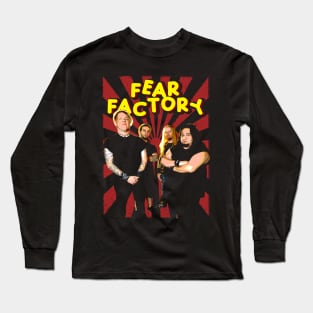 Metallic Monoliths Factory Band T-Shirts, Forge Your Style with the Power of Industrial Metal Long Sleeve T-Shirt